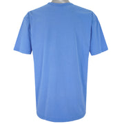 Nike - Blue Embroidered T-Shirt 1990s Large Vintage Retro