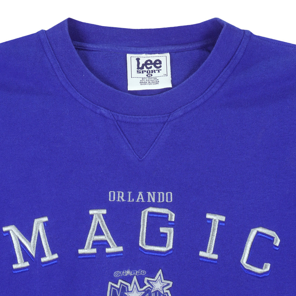 NBA (Lee) - Orlando Magic Embroidered Sweatshirt 1990s X-Large Vintage Retro Basketball