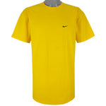 Nike - Yellow Classic Embroidered T-Shirt 2000s Large