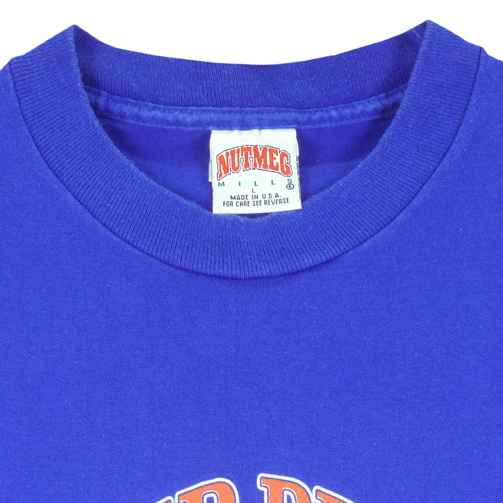 NFL (Nutmeg) - Denver Broncos Spell-Out T-Shirt 1990s Large Vintage Retro Football