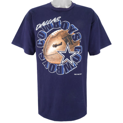 NFL (Logo 7) - Dallas Cowboys Spell-Out T-Shirt 1996 X-Large