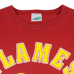 NHL (Waves) - Calgary Flames, Champions  T-Shirt 1990 Large Vintage Retro Hockey
