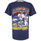 NFL - Denver Broncos, Super Bowl 33th Champions T-Shirt 1998 Large Vintage Retro Football