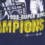 NFL - Denver Broncos, Super Bowl 33th Champions T-Shirt 1998 Large Vintage Retro Football