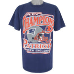 NFL - New England Patriots, AFC Champions T-Shirt 1990s X-Large