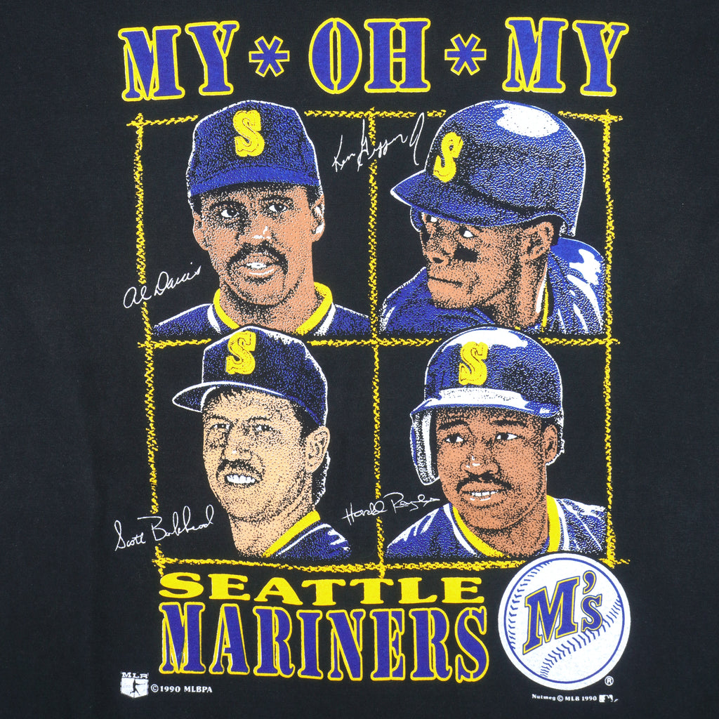 MLB (Nutmeg) - Ms Players Autographed T-Shirt 1990 X-Large Vintage Retro Baseball