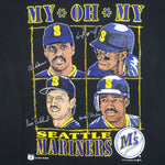 MLB (Nutmeg) - Ms Players Autographed T-Shirt 1990 X-Large Vintage Retro Baseball