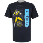 NFL (Oneita) - Los Angeles Rams Spell-Out T-Shirt 1990s X-Large Vintage Retro Football