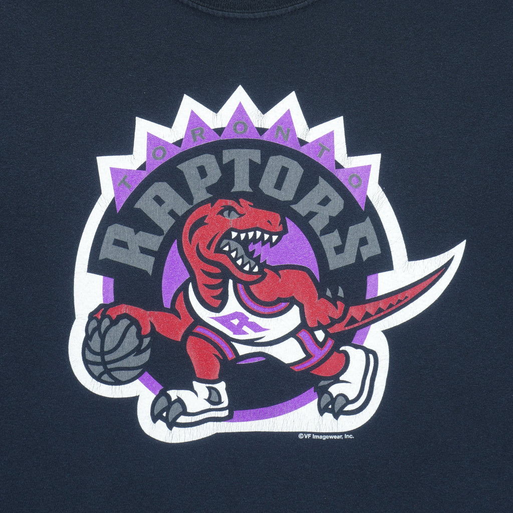 NBA - Toronto Raptors Big Spell-Out & Logo T-Shirt 1990s Medium Vintage Retro Basketball