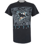 NHL (Logo 7) - San Jose Sharks, All Star T-Shirt 1990s Large Vintage Retro Hockey