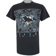  NHL (Logo 7) - San Jose Sharks, All Star T-Shirt 1990s Large Vintage Retro Hockey