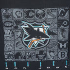  NHL (Logo 7) - San Jose Sharks, All Star T-Shirt 1990s Large Vintage Retro Hockey