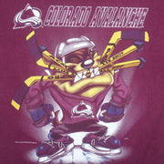 NHL (TNT) - Colorado Avalanche X Tasmanian Devils T-Shirt 2000 X-Large Vintage Retro Hockey