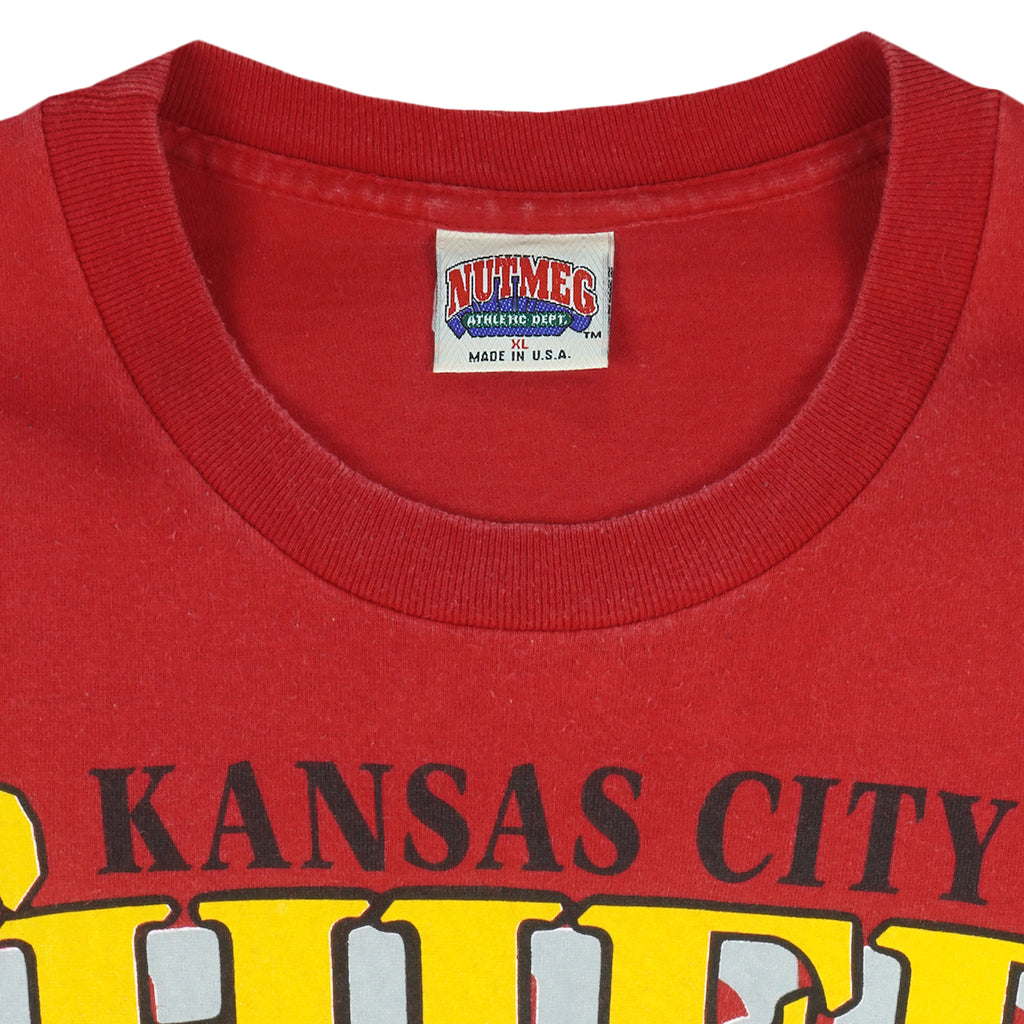 NFL (Nutmeg) - Kansas City Chiefs T-Shirt 1990s X-Large Vintage Retro Football
