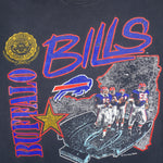 NFL (Nutmeg) - Buffalo Bills Big Logo T-Shirt 1990s Large Vintage Retro Football