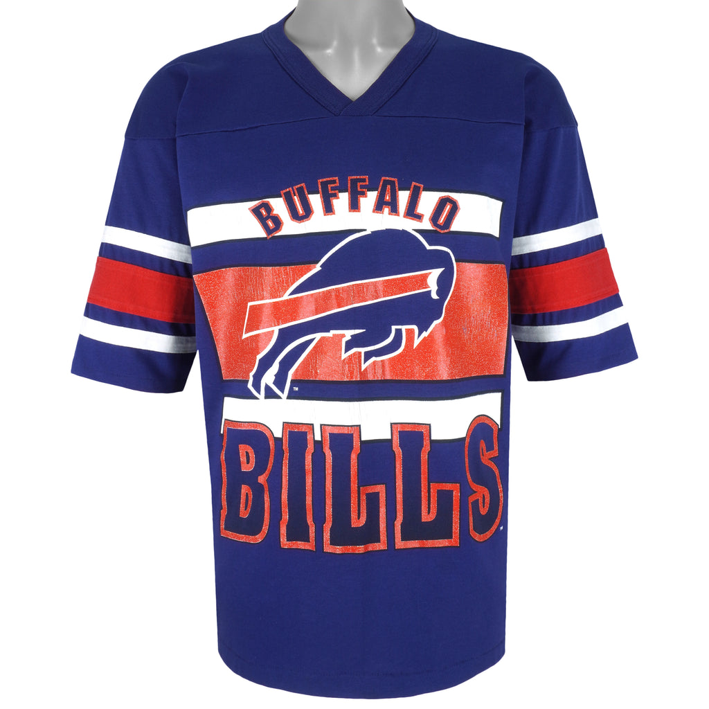 NFL (GTS) - Buffalo Bills Big Logo Jersey 1990s Large Vintage Retro Football