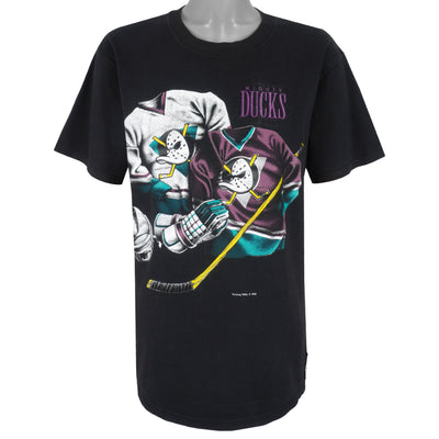 NHL (Nutmeg) - Anaheim Mighty Ducks Locker Room T-Shirt 1990s Medium