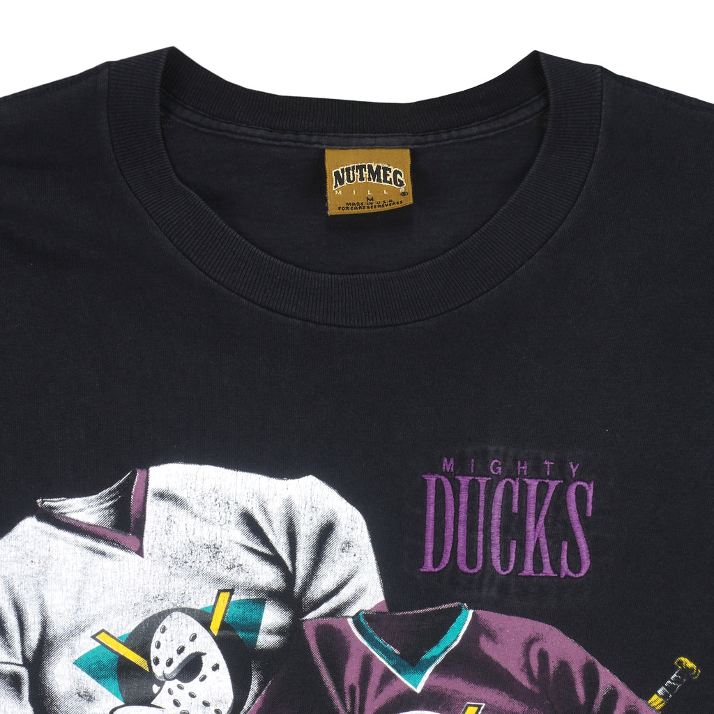 NHL (Nutmeg) - Anaheim Mighty Ducks T-Shirt 1990s Medium Vintage Retro Hockey