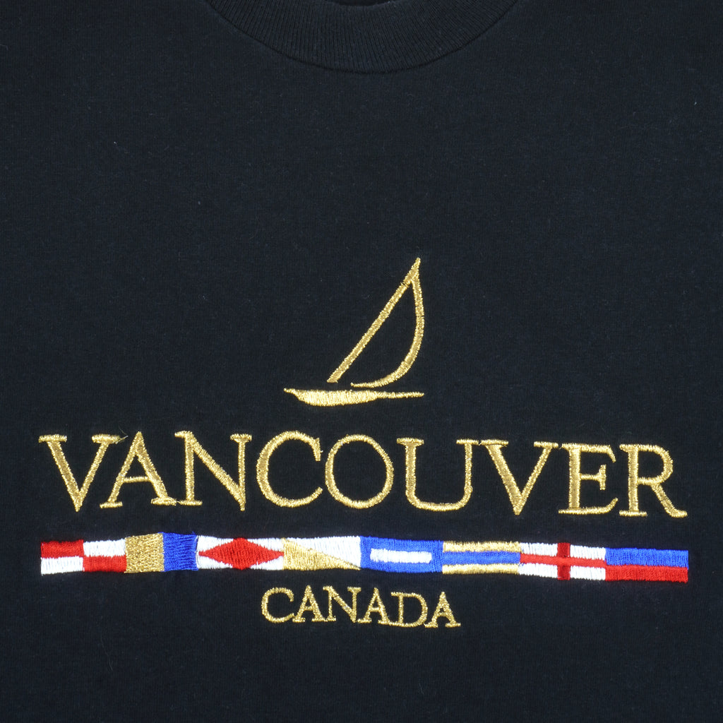 Vintage - Vancouver, Canada Embroidered T-Shirt 1990s Medium Vintage Retro