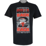 NBA (Stedman) - Chicago Bulls, Back To Back Champions T-Shirt 1992 Large