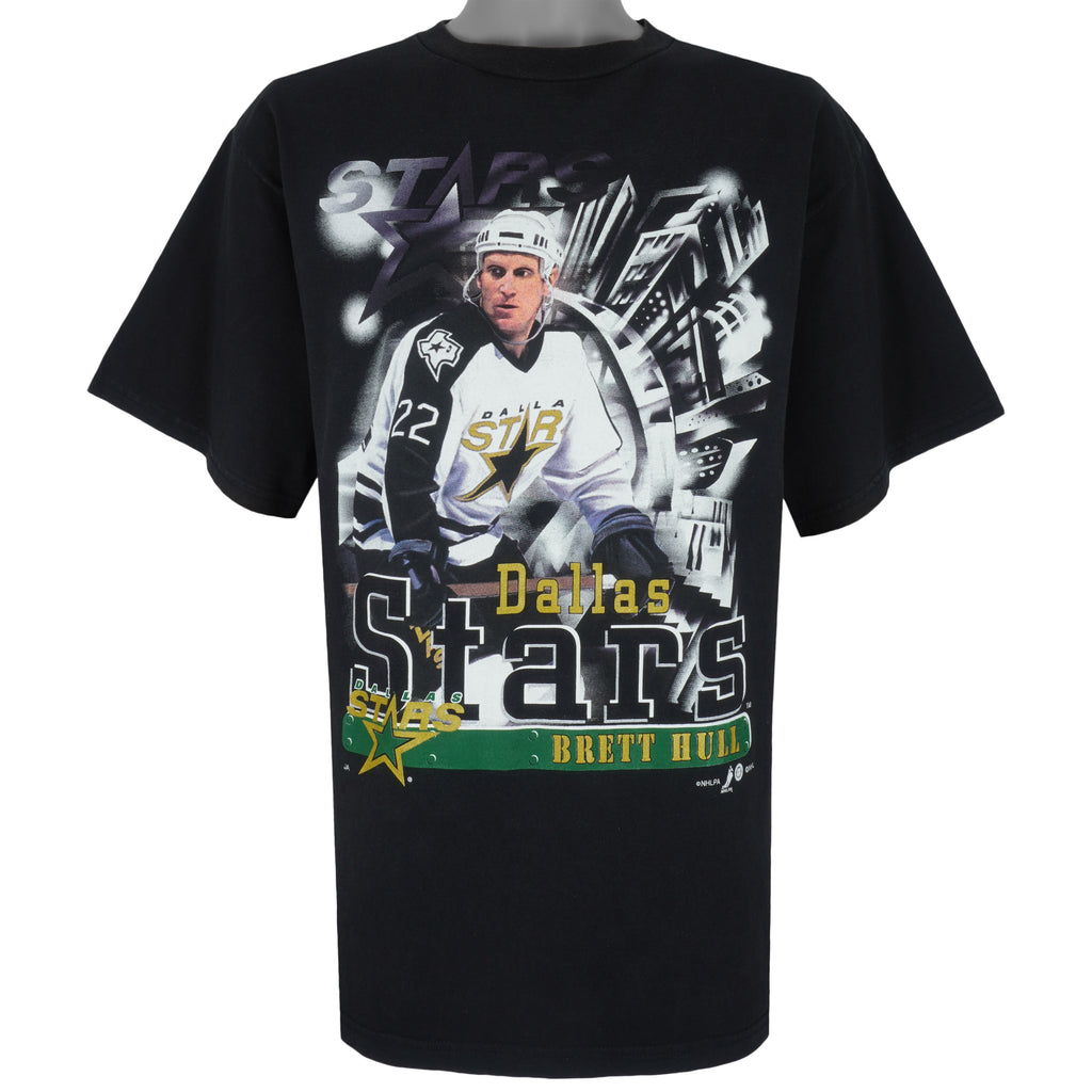 NHL (Joy Athletic) - Dallas Stars, Brett Hull T-Shirt 1990s X-Large Vintage Retro Hockey