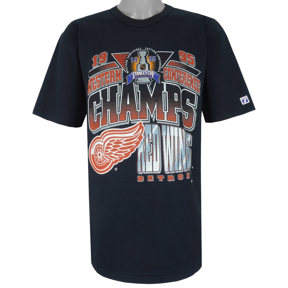 NHL - Detroit Red Wings, Stanley Cup Champs T-Shirt 1995 Large Vintage Retro Hockey