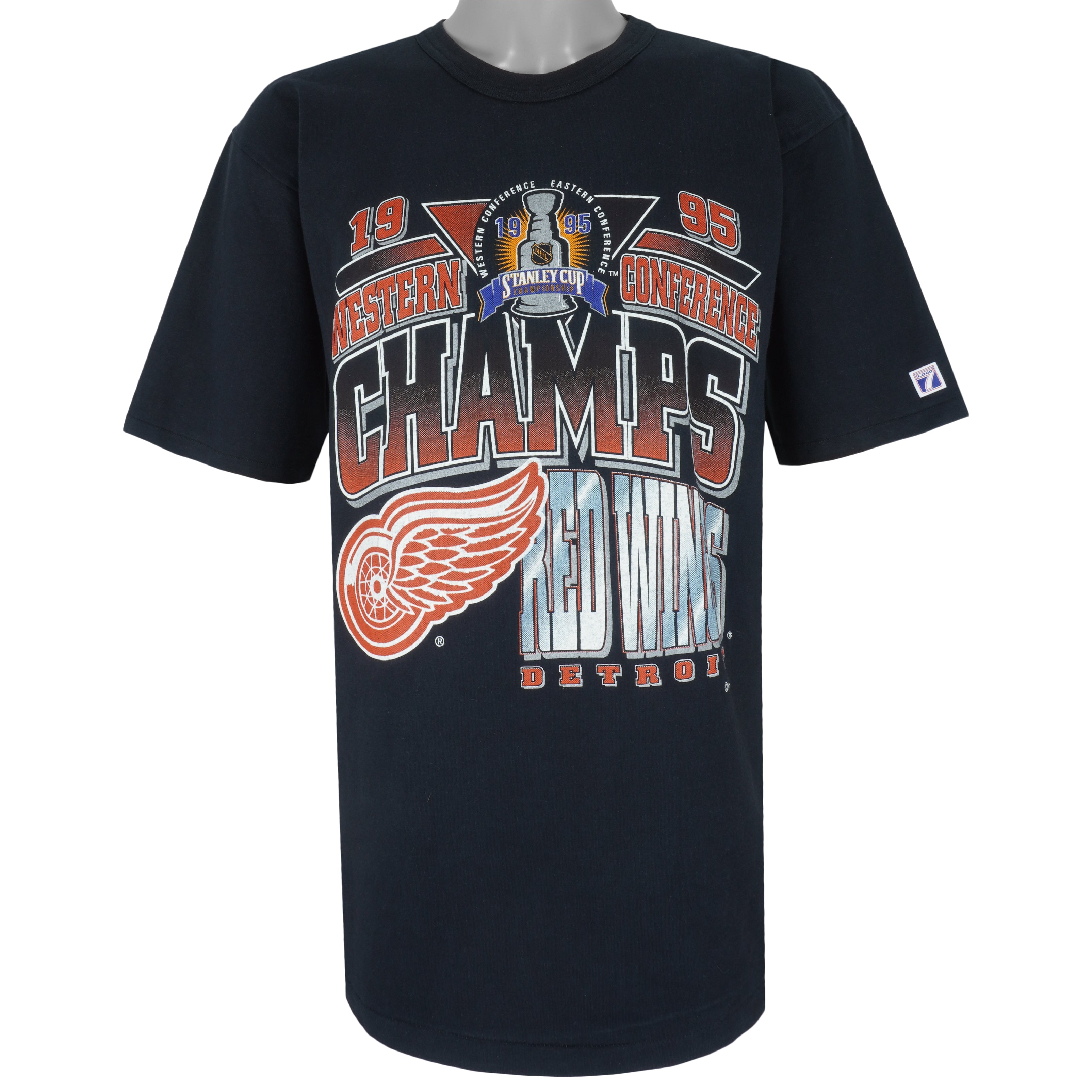 NHL - Detroit Red Wings, Stanley Cup Champs T-Shirt 1995 Large Vintage Retro Hockey