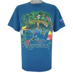 Vintage (Habitat) - Wake Up To The Rain Forest T-Shirt 1990s Large Vintage Retro