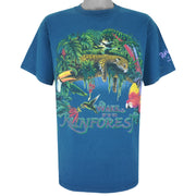 Vintage (Habitat) - Wake Up To The Rain Forest T-Shirt 1990s Large Vintage Retro