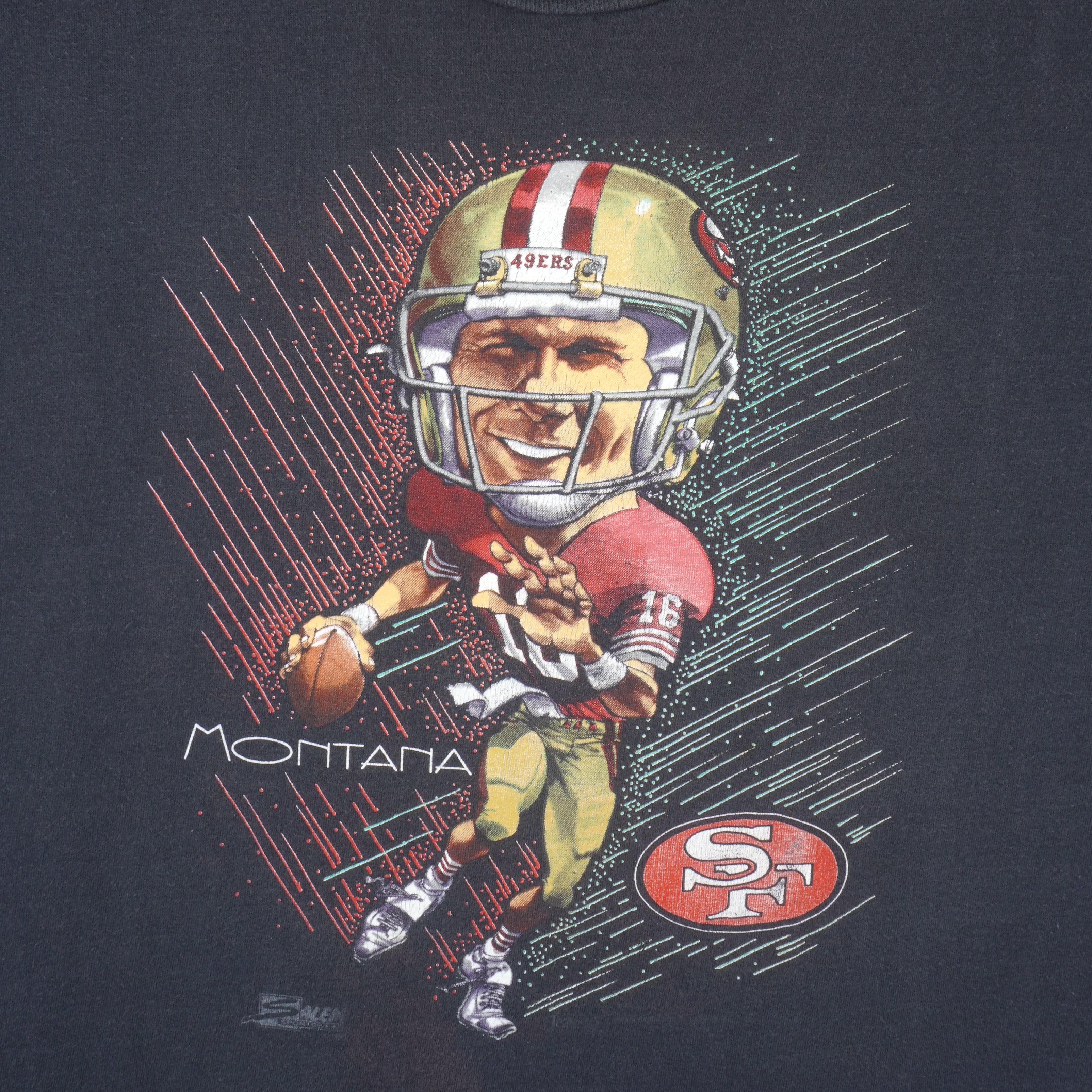 NFL (Salem) - Kansas City Chiefs, Joe Montana T-Shirt 1990s X-Large Vintage Retro Football