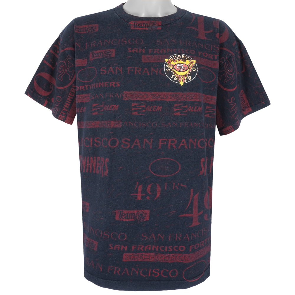 NFL (Salem) - San Francisco 49ers all Over Prints T-Shirt 1990s X-Large Vintage Retro Football