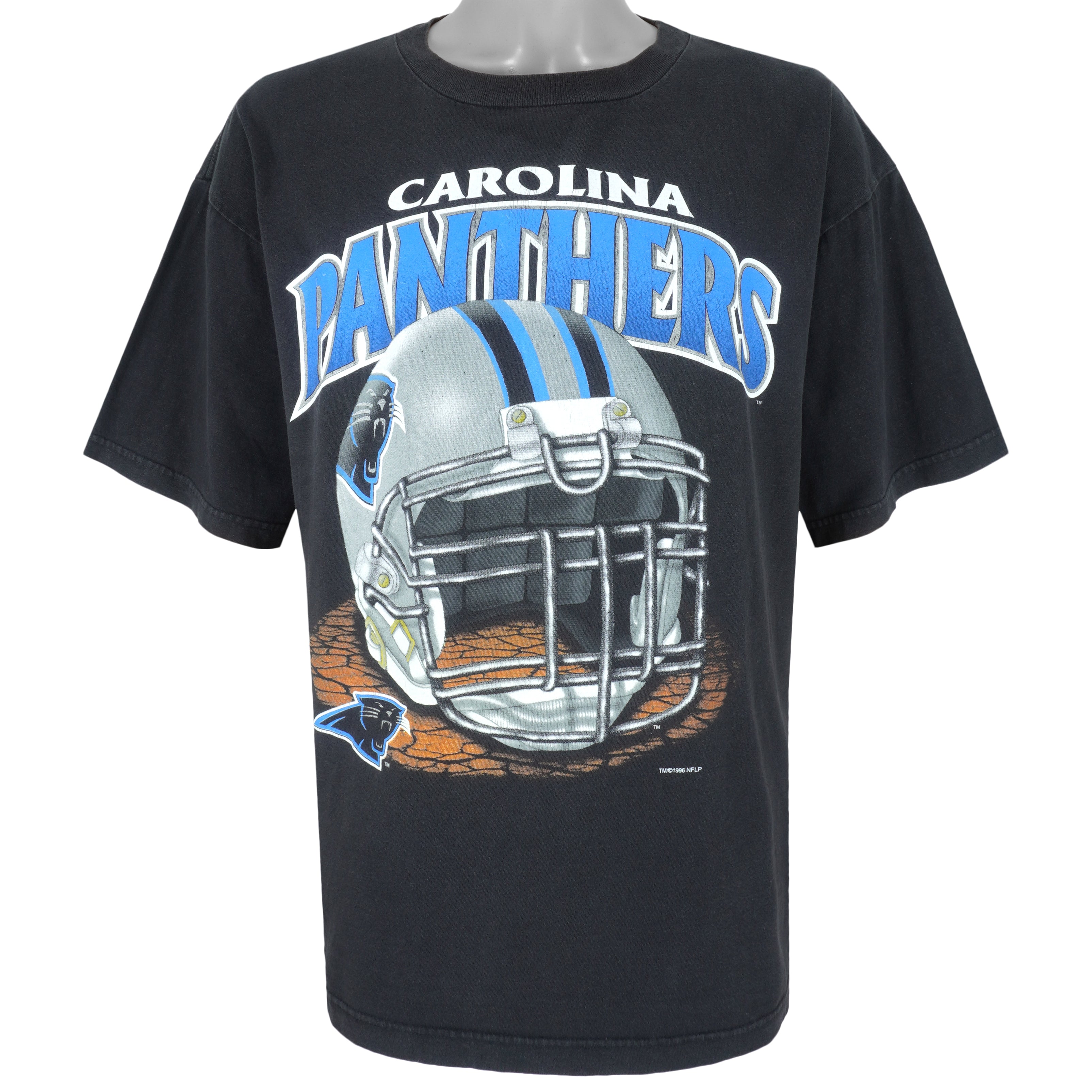 NFL (True-Fan) - Carolina Panthers Spell-Out T-Shirt 1996 X-Large Vintage Retro Football