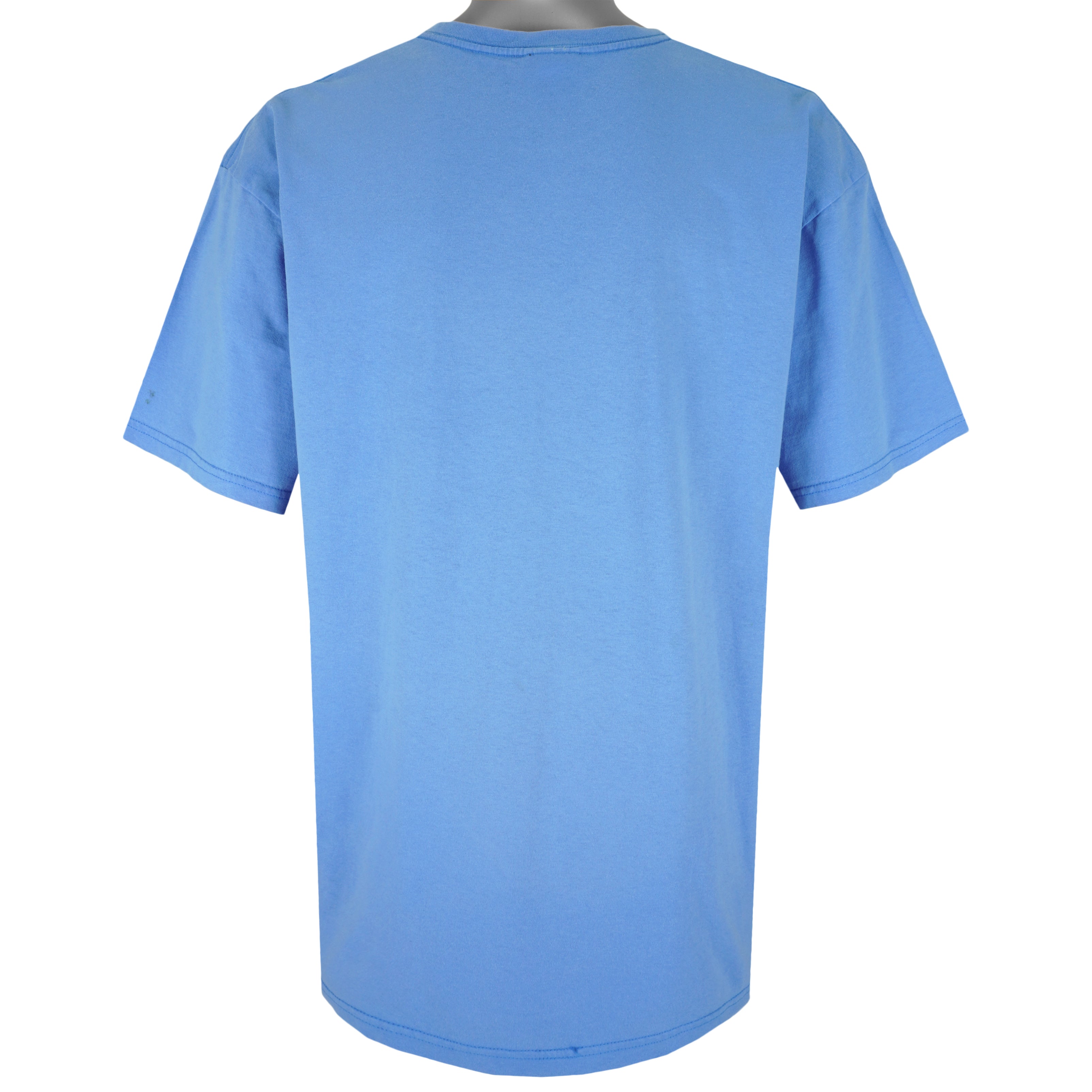 Nike - Baby Blue Embroidered T-Shirt 1990s X-Large Vintage Retro