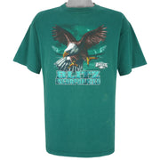 NFL - Philadelphia Eagles Spell-Out T-Shirt 1990s Large Vintage Retro Football
