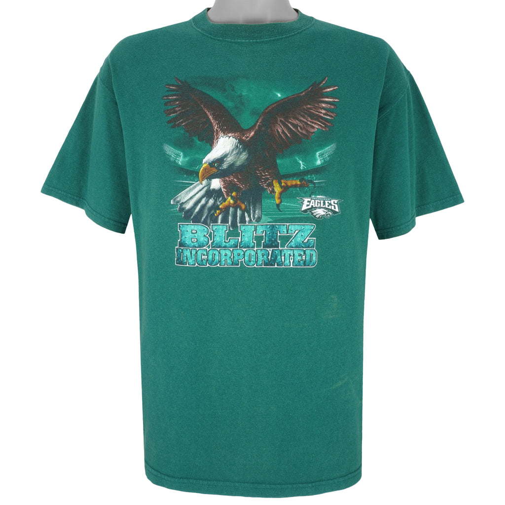 NFL - Philadelphia Eagles Spell-Out T-Shirt 1990s Large Vintage Retro Football