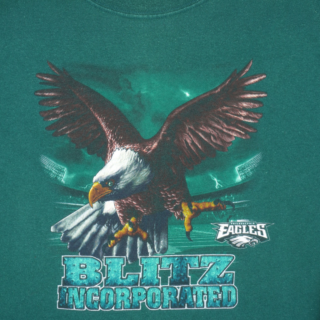 NFL - Philadelphia Eagles Spell-Out T-Shirt 1990s Large Vintage Retro Football