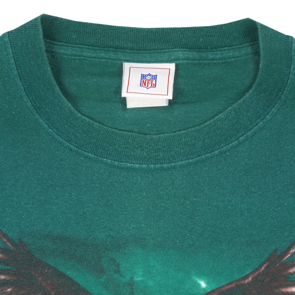 NFL - Philadelphia Eagles Spell-Out T-Shirt 1990s Large Vintage Retro Football