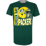 NFL - Green Bay Packers Big Spell-Out T-Shirt 1990s X-Large Vintage Retro Football