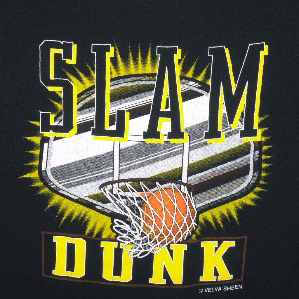 Vintage (Velva Sheen) - Slam Dunk Basketball T-Shirt 1990s X-Large Vintage Retro