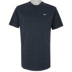 Nike - Black Embroidered T-shirt 1990s Large Vintage Retro