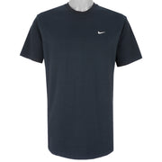 Nike - Black Embroidered T-shirt 1990s Large Vintage Retro