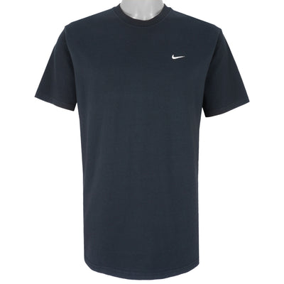 Nike - Black Classic Embroidered Logo T-Shirt 2000s Large