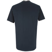 Nike - Black Embroidered T-shirt 1990s Large Vintage Retro