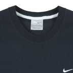 Nike - Black Embroidered T-shirt 1990s Large Vintage Retro