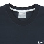 Nike - Black Embroidered T-shirt 1990s Large Vintage Retro