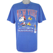 NHL - New York Rangers Spell-Out T-Shirt 1990 Large Vintage Retro Hockey