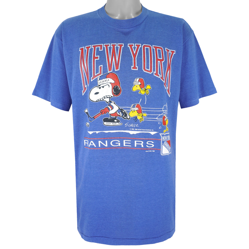 NHL - New York Rangers Spell-Out T-Shirt 1990 Large Vintage Retro Hockey