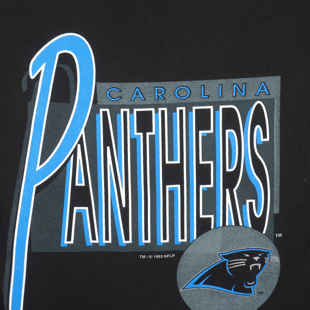 NFL (Salem) - Carolina Panthers Spell-Out T-Shirt 1993 Medium Vintage Retro Football