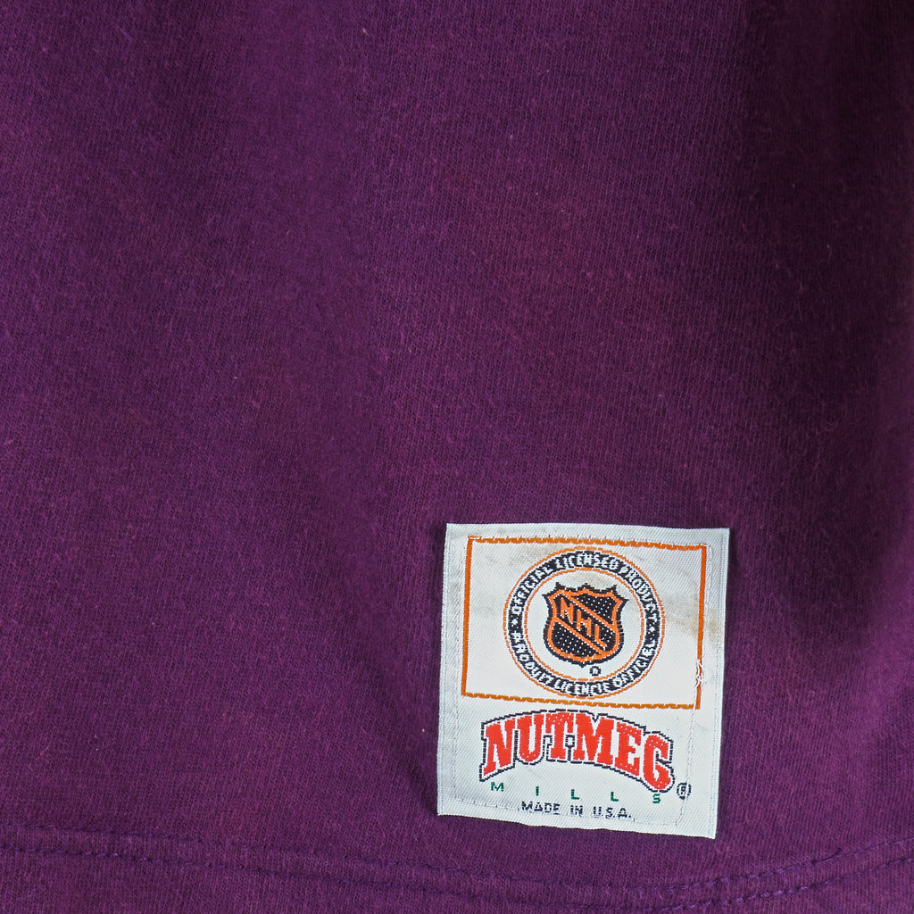 NHL (Nutmeg) - Mighty Ducks of Anaheim Breakout T-Shirt 1990s X-Large Vintage Retro Hockey