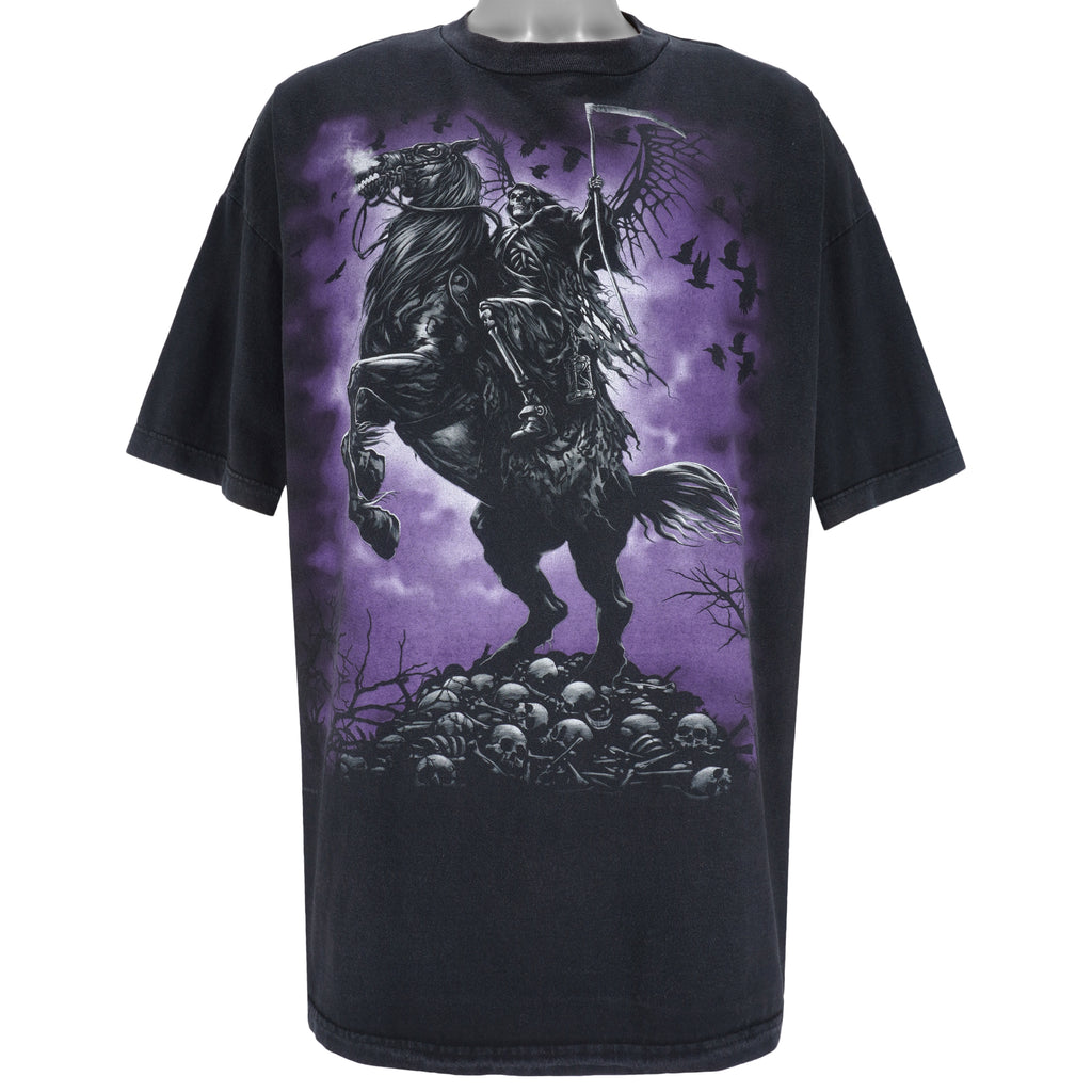 Vintage (Liquid Blue) - Death Horse Rider T-Shirt 1990s XX-Large Vintage Retro